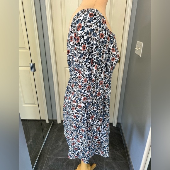 O’Neill Floral Square Neck Long Sleeve Dress‎ Beach Cottagecore - Picture 3 of 8